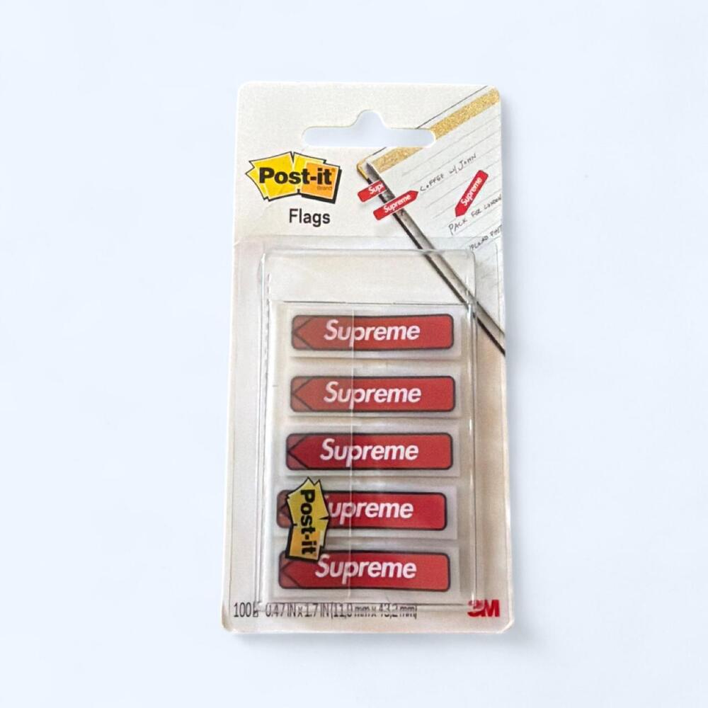 Supreme x 3M Post-it Flags – Red Box Logo
